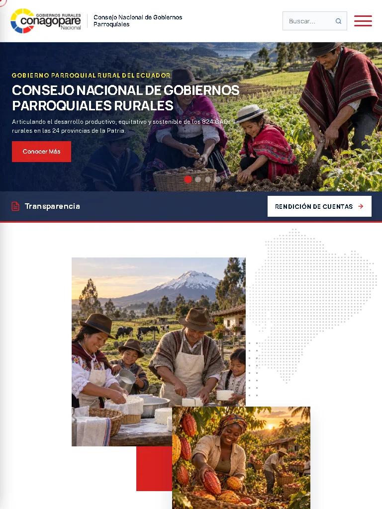 CONAGOPARE Nacional responsive navigation preview