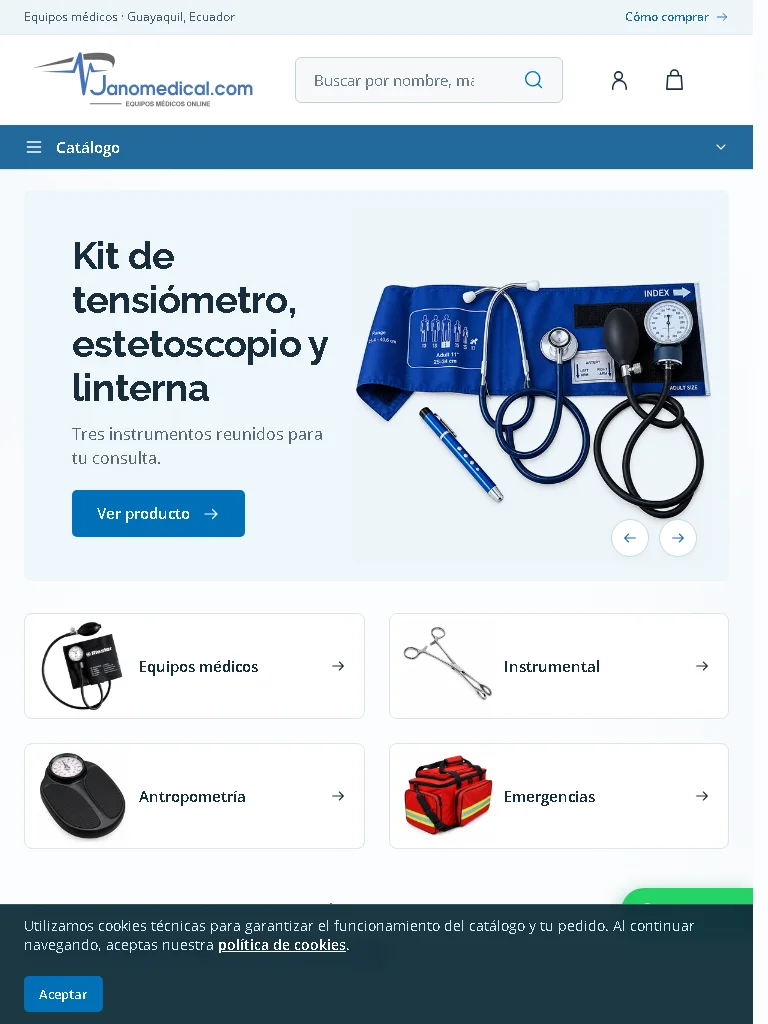 Janomedical catalog responsive preview